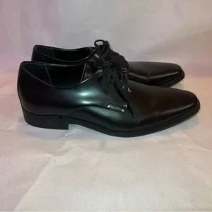 Mens Calvin Klein Ramses Oxford Dress Shoe Sz. 9 Calvin Klein Mens Ramses Oxfords Textured Leather Tan 9 M  main image 2